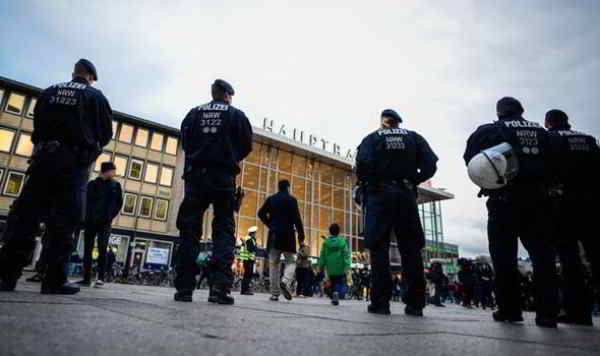 La police allemande à Cologne