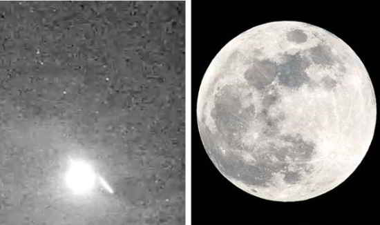 Le météore était dix fois plus brillant que la lune