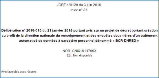 L’avis « favorable avec réserve » de la Cnil.