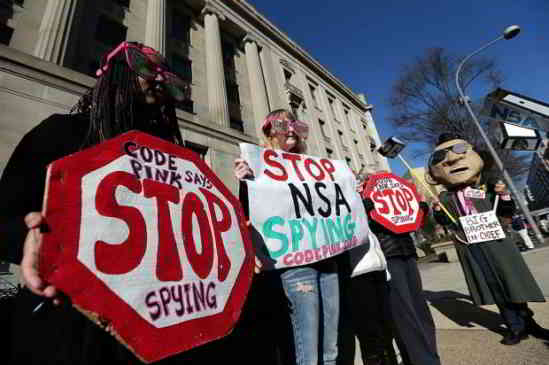 Les militants de Washington DC protestent contre l'espionnage mené par la NSA (Photo : Getty Images)