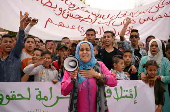 Des manifestants marocains manifestent contre l'homosexualité en avril (Photo : Getty)