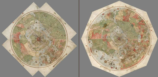 En 1587, Une ancienne carte unique représentant la Terre vue de l’espace restaurée numériquement Montesmap4