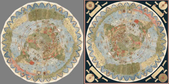 En 1587, Une ancienne carte unique représentant la Terre vue de l’espace restaurée numériquement Montesmap5