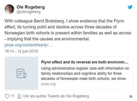 Fin de l'effet Flynn