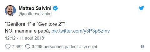 Salvini annonce