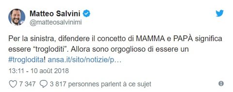 Salvini annonce