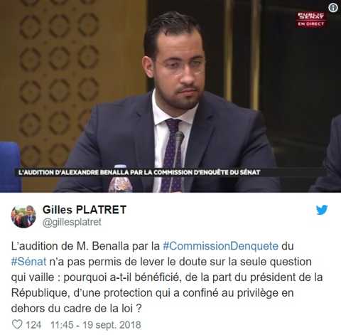 l'audition d'Alexandre Benalla