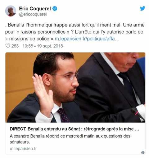 l'audition d'Alexandre Benalla