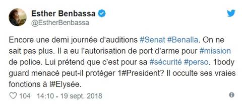 l'audition d'Alexandre Benalla