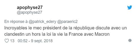 Macron et un sans-papiers