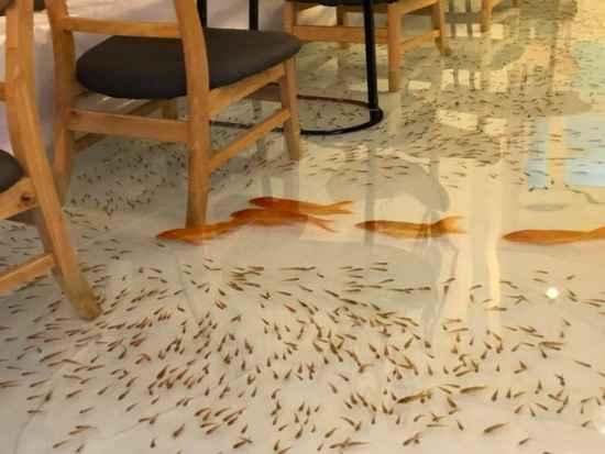 café inondé