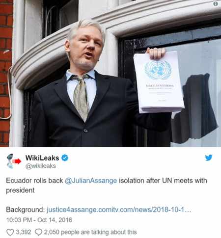 communications de Julian Assange