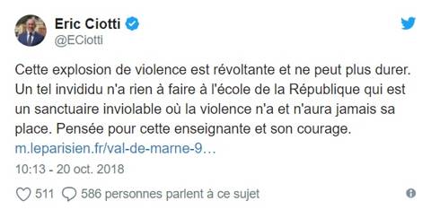 enseignante braquée