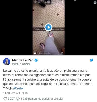 enseignante braquée