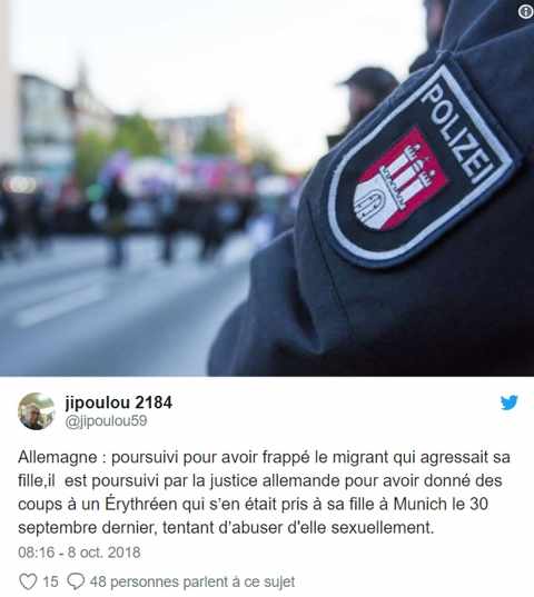 migrant agresse