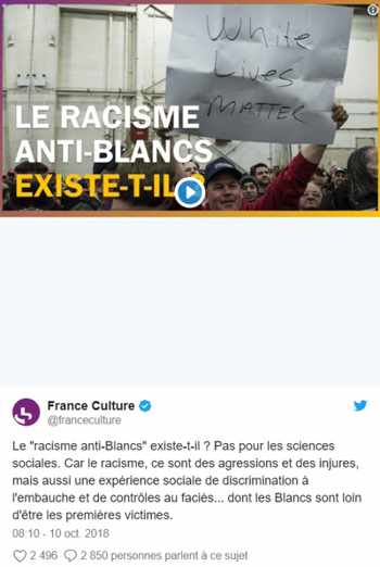 le racisme anti-Blancs