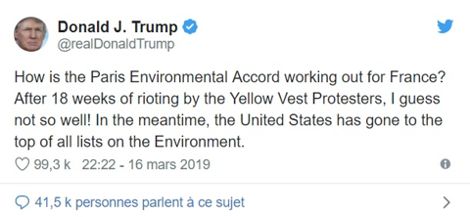 Trump réagit