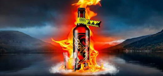 bière forte en flamme
