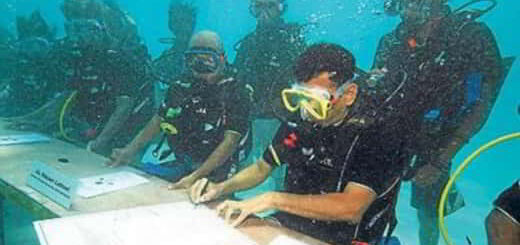 plongeurs sous l'eau