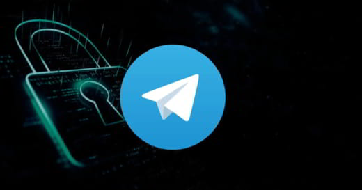 logo telegram avec cadenas